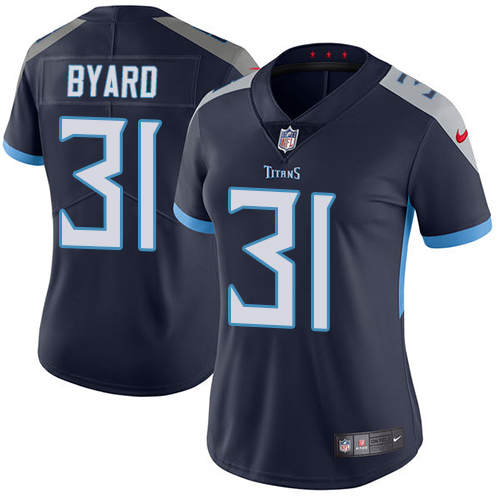 Nike Titans #31 Kevin Byard Navy Blue Team Color Women's Stitched NFL Vapor Untouchable Limited Jersey