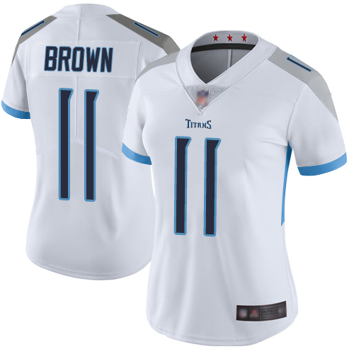 Nike Titans #11 A.J. Brown White Women's Stitched NFL Vapor Untouchable Limited Jersey