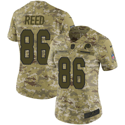 Nike Redskins #86 Jordan Reed Camo Women's Stitched NFL Limited 2018 Salute to Service Jersey Nike Redskins #86 Jordan Reed Camo Women's Stitched NFL Limited 2018 Salute to Service Jersey