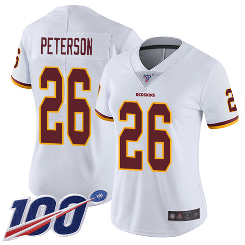 Nike Redskins #26 Adrian Peterson White Women's Stitched NFL 100th Season Vapor Limited Jersey Nike Redskins #26 Adrian Peterson White Women's Stitched NFL 100th Season Vapor Limited Jersey