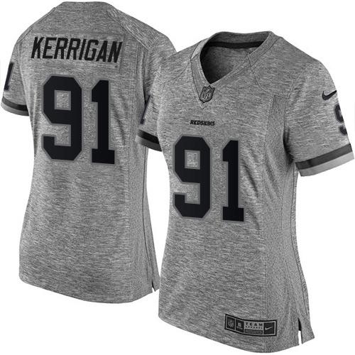 Nike Redskins #91 Ryan Kerrigan Gray Women's Stitched NFL Limited Gridiron Gray Jersey Nike Redskins #91 Ryan Kerrigan Gray Women's Stitched NFL Limited Gridiron Gray Jersey