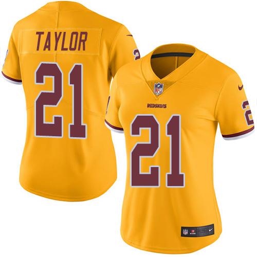 Nike Redskins #21 Sean Taylor Gold Women's Stitched NFL Limited Rush Jersey Nike Redskins #21 Sean Taylor Gold Women's Stitched NFL Limited Rush Jersey