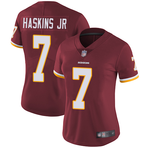 Nike Redskins #7 Dwayne Haskins Jr Burgundy Red Team Color Women's Stitched NFL Vapor Untouchable Limited Jersey