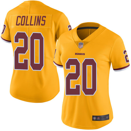 Nike Redskins #20 Landon Collins Gold Women's Stitched NFL Limited Rush Jersey Nike Redskins #20 Landon Collins Gold Women's Stitched NFL Limited Rush Jersey