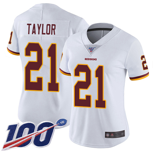 Nike Redskins #21 Sean Taylor White Women's Stitched NFL 100th Season Vapor Limited Jersey Nike Redskins #21 Sean Taylor White Women's Stitched NFL 100th Season Vapor Limited Jersey