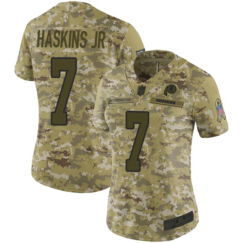 Nike Redskins #7 Dwayne Haskins Jr Camo Women's Stitched NFL Limited 2018 Salute to Service Jersey Nike Redskins #7 Dwayne Haskins Jr Camo Women's Stitched NFL Limited 2018 Salute to Service Jersey