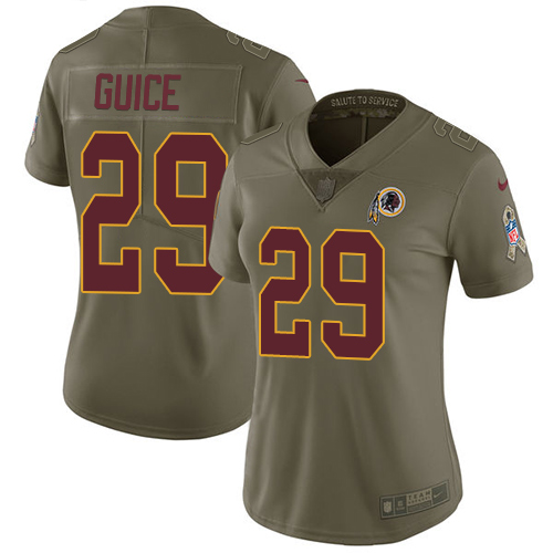 Nike Redskins #29 Derrius Guice Olive Women's Stitched NFL Limited 2017 Salute to Service Jersey Nike Redskins #29 Derrius Guice Olive Women's Stitched NFL Limited 2017 Salute to Service Jersey