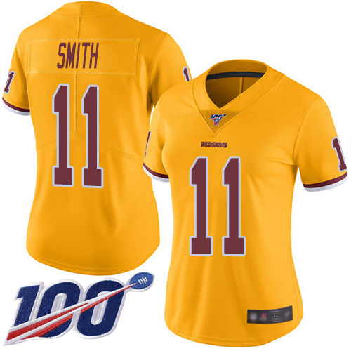 Nike Redskins #11 Alex Smith Gold Women's Stitched NFL Limited Rush 100th Season Jersey Nike Redskins #11 Alex Smith Gold Women's Stitched NFL Limited Rush 100th Season Jersey