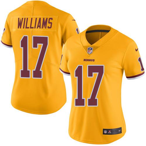 Nike Redskins #17 Doug Williams Gold Women's Stitched NFL Limited Rush Jersey Nike Redskins #17 Doug Williams Gold Women's Stitched NFL Limited Rush Jersey