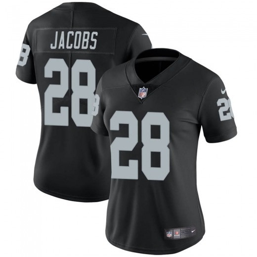 Nike Raiders #28 Josh Jacobs Black Team Color Women's Stitched NFL Vapor Untouchable Limited Jersey Nike Raiders #28 Josh Jacobs Black Team Color Women's Stitched NFL Vapor Untouchable Limited Jersey