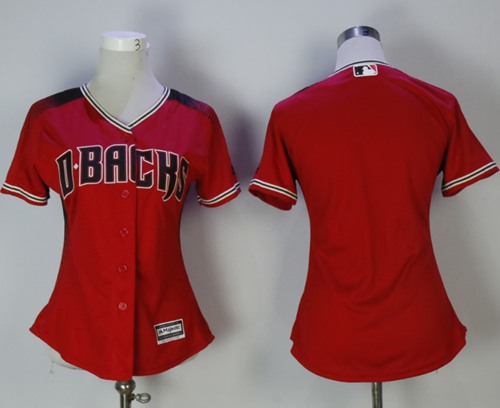 Diamondbacks Blank Red/Brick Alternate Women's Stitched MLB Jersey Diamondbacks Blank Red/Brick Alternate Women's Stitched MLB Jersey