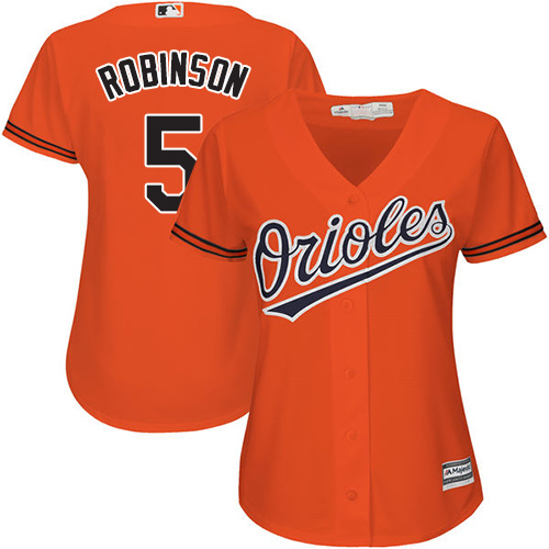Orioles #5 Brooks Robinson Orange Alternate Women's Stitched MLB Jersey Orioles #5 Brooks Robinson Orange Alternate Women's Stitched MLB Jersey