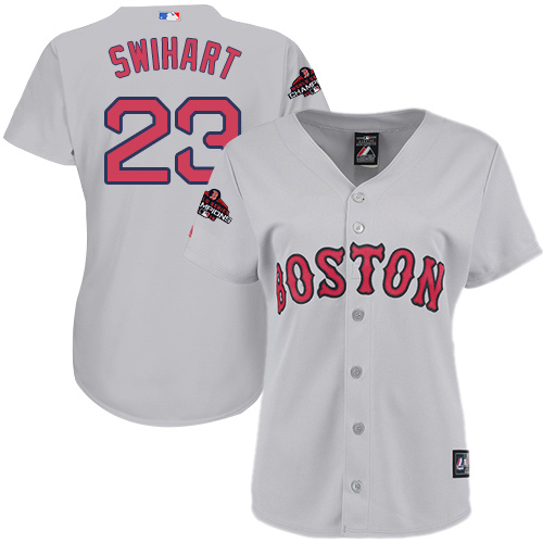 Red Sox #23 Blake Swihart Grey Road 2018 World Series Champions Women's Stitched MLB Jersey Red Sox #23 Blake Swihart Grey Road 2018 World Series Champions Women's Stitched MLB Jersey
