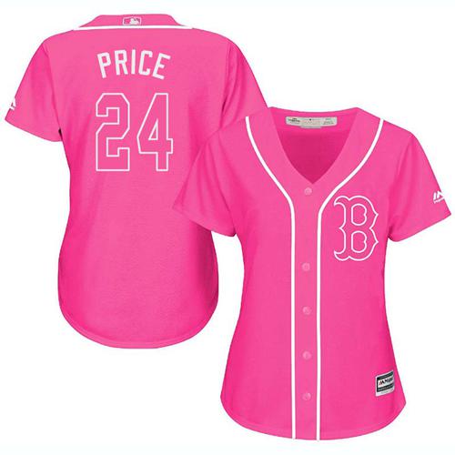 Red Sox #24 David Price Pink Fashion Women's Stitched MLB Jersey Red Sox #24 David Price Pink Fashion Women's Stitched MLB Jersey