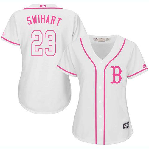 Red Sox #23 Blake Swihart White/Pink Fashion Women's Stitched MLB Jersey Red Sox #23 Blake Swihart White/Pink Fashion Women's Stitched MLB Jersey