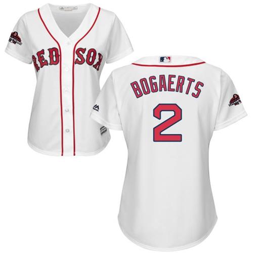 Red Sox #2 Xander Bogaerts White Home 2018 World Series Champions Women's Stitched MLB Jersey Red Sox #2 Xander Bogaerts White Home 2018 World Series Champions Women's Stitched MLB Jersey