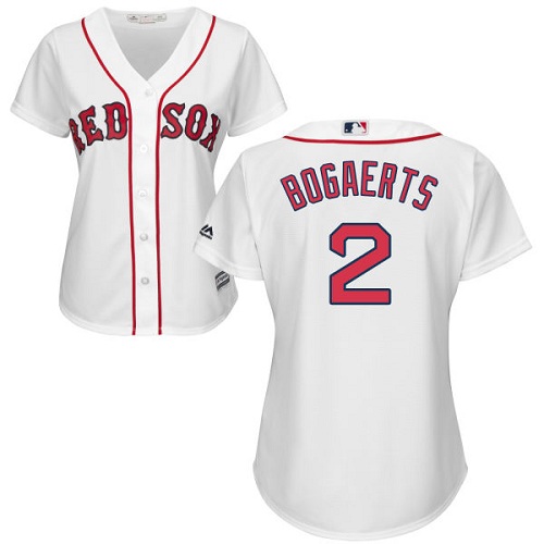 Red Sox #2 Xander Bogaerts White Home Women's Stitched MLB Jersey Red Sox #2 Xander Bogaerts White Home Women's Stitched MLB Jersey