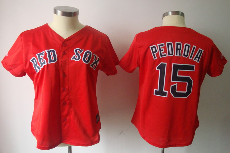 Red Sox #15 Dustin Pedroia Red Women's Fashion Stitched MLB Jersey Red Sox #15 Dustin Pedroia Red Women's Fashion Stitched MLB Jersey