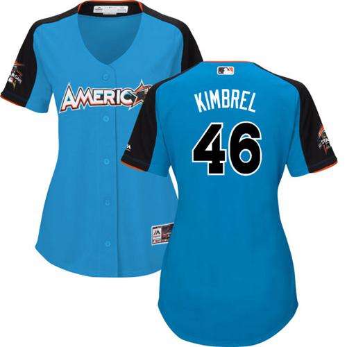 Red Sox #46 Craig Kimbrel Blue 2017 All-Star American League Women's Stitched MLB Jersey Red Sox #46 Craig Kimbrel Blue 2017 All-Star American League Women's Stitched MLB Jersey