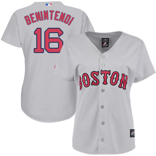 Red Sox #16 Andrew Benintendi Grey Road Women's Stitched MLB Jersey Red Sox #16 Andrew Benintendi Grey Road Women's Stitched MLB Jersey