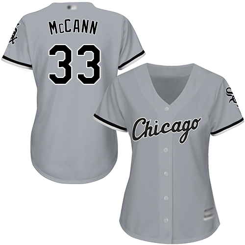 White Sox #33 James McCann Grey Road Women's Stitched MLB Jersey White Sox #33 James McCann Grey Road Women's Stitched MLB Jersey