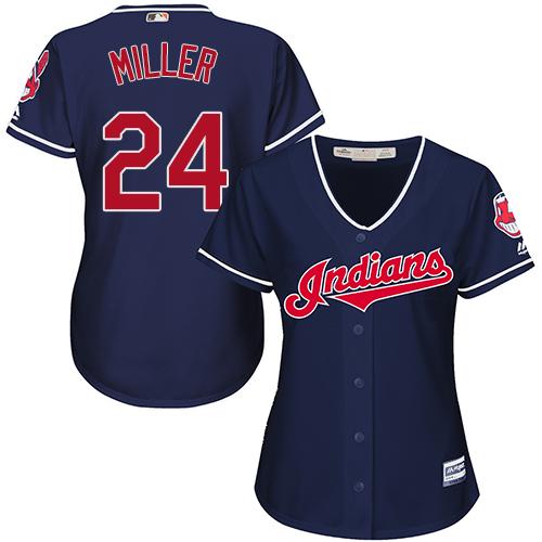 Indians #24 Andrew Miller Navy Blue Women's Alternate Stitched MLB Jersey Indians #24 Andrew Miller Navy Blue Women's Alternate Stitched MLB Jersey