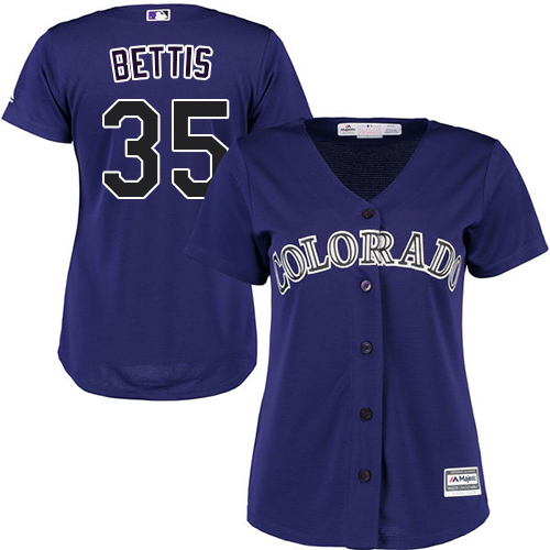 Rockies #35 Chad Bettis Purple Alternate Women's Stitched MLB Jersey Rockies #35 Chad Bettis Purple Alternate Women's Stitched MLB Jersey