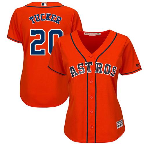 Astros #20 Preston Tucker Orange Alternate Women's Stitched MLB Jersey Astros #20 Preston Tucker Orange Alternate Women's Stitched MLB Jersey