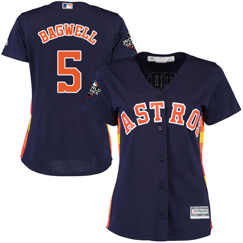 Astros #5 Jeff Bagwell Navy Blue Alternate 2019 World Series Bound Women's Stitched MLB Jersey Astros #5 Jeff Bagwell Navy Blue Alternate 2019 World Series Bound Women's Stitched MLB Jersey