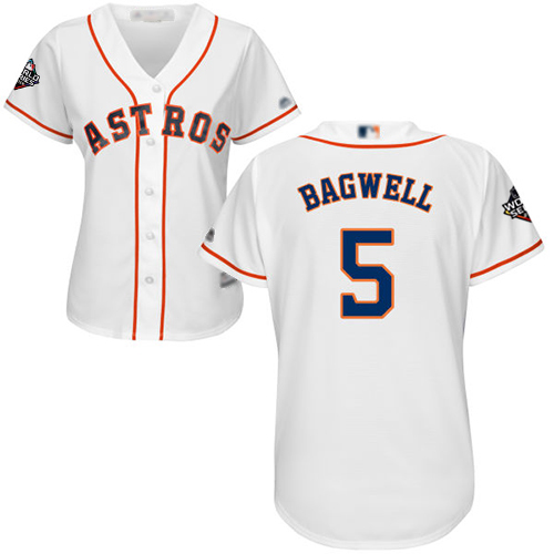 Astros #5 Jeff Bagwell White Home 2019 World Series Bound Women's Stitched MLB Jersey Astros #5 Jeff Bagwell White Home 2019 World Series Bound Women's Stitched MLB Jersey