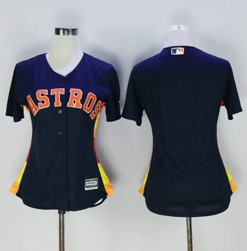 Astros Blank Navy Blue Women's Alternate Stitched MLB Jersey Astros Blank Navy Blue Women's Alternate Stitched MLB Jersey