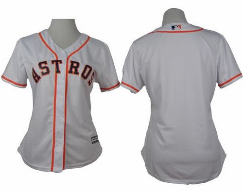 Astros Blank White Home Women's Stitched MLB Jersey Astros Blank White Home Women's Stitched MLB Jersey