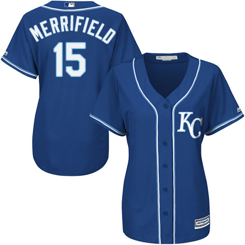 Royals #15 Whit Merrifield Royal Blue Alternate Women's Stitched MLB Jersey Royals #15 Whit Merrifield Royal Blue Alternate Women's Stitched MLB Jersey