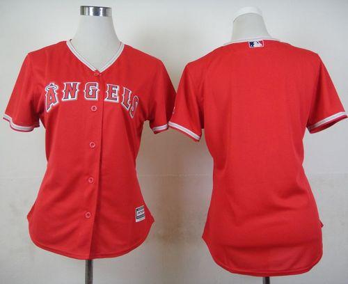 Angels Blank Red Alternate Women's Stitched MLB Jersey Angels Blank Red Alternate Women's Stitched MLB Jersey