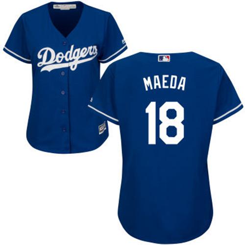 Dodgers #18 Kenta Maeda Blue Alternate Women's Stitched MLB Jersey Dodgers #18 Kenta Maeda Blue Alternate Women's Stitched MLB Jersey