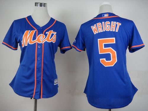Mets #5 David Wright Blue Alternate Women's Stitched MLB Jersey Mets #5 David Wright Blue Alternate Women's Stitched MLB Jersey
