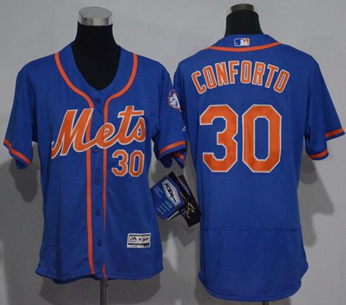 Mets #30 Michael Conforto Blue Flexbase Authentic Women's Stitched MLB Jersey Mets #30 Michael Conforto Blue Flexbase Authentic Women's Stitched MLB Jersey