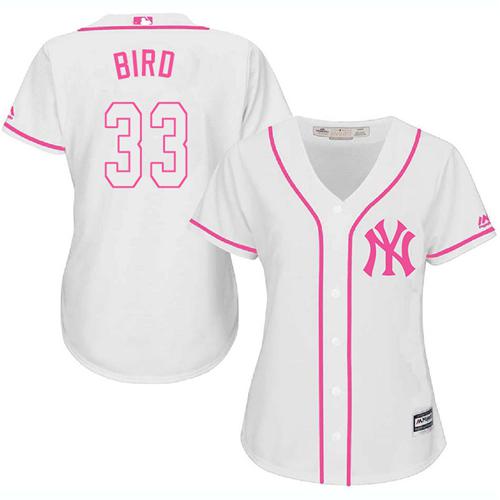 Yankees #33 Greg Bird White/Pink Fashion Women's Stitched MLB Jersey Yankees #33 Greg Bird White/Pink Fashion Women's Stitched MLB Jersey