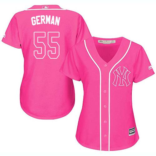 Yankees #55 Domingo German Pink Fashion Women's Stitched MLB Jersey Yankees #55 Domingo German Pink Fashion Women's Stitched MLB Jersey