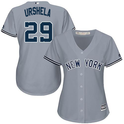 Yankees #29 Gio Urshela Grey Road Women's Stitched MLB Jersey Yankees #29 Gio Urshela Grey Road Women's Stitched MLB Jersey