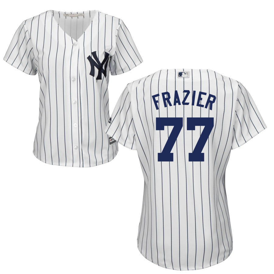 New York Yankees #77 Clint Frazier White Majestic Women's Cool Base Stitched MLB Jersey New York Yankees #77 Clint Frazier White Majestic Women's Cool Base Stitched MLB Jersey