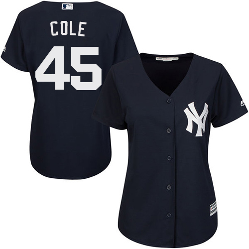 Yankees #45 Gerrit Cole Navy Blue Alternate Women's Stitched MLB Jersey Yankees #45 Gerrit Cole Navy Blue Alternate Women's Stitched MLB Jersey
