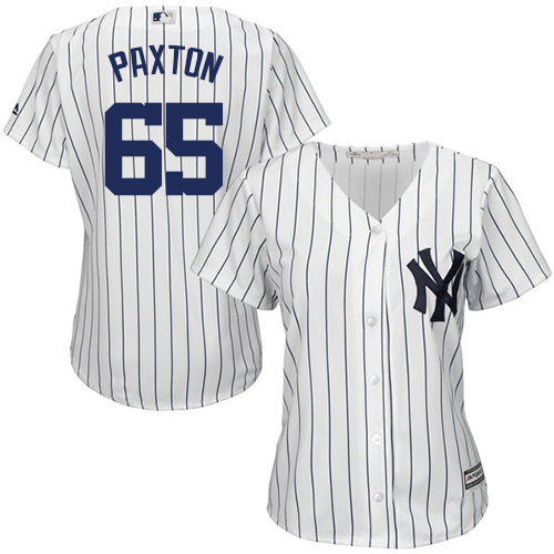 Yankees #65 James Paxton White Strip Home Women's Stitched MLB Jersey Yankees #65 James Paxton White Strip Home Women's Stitched MLB Jersey