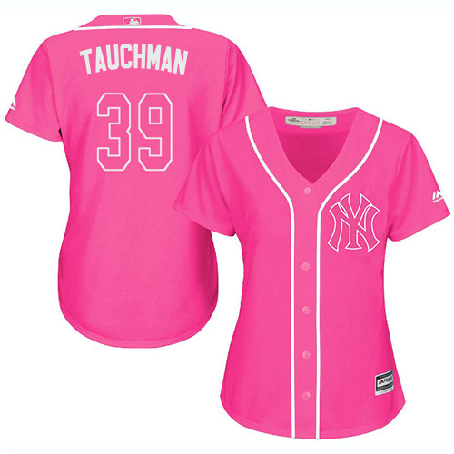 Yankees #39 Mike Tauchman Pink Fashion Women's Stitched MLB Jersey Yankees #39 Mike Tauchman Pink Fashion Women's Stitched MLB Jersey