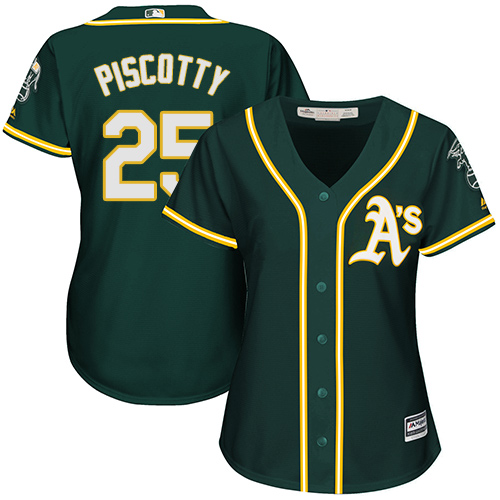 Athletics #25 Stephen Piscotty Green Alternate Women's Stitched MLB Jersey Athletics #25 Stephen Piscotty Green Alternate Women's Stitched MLB Jersey