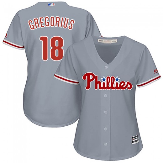 Phillies #18 Didi Gregorius Grey Road Women's Stitched MLB Jersey Phillies #18 Didi Gregorius Grey Road Women's Stitched MLB Jersey