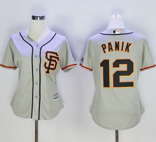 Giants #12 Joe Panik Grey Road 2 Women's Stitched MLB Jersey Giants #12 Joe Panik Grey Road 2 Women's Stitched MLB Jersey