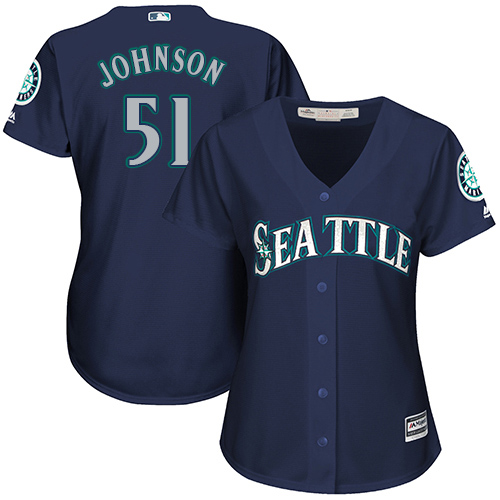 Mariners #51 Randy Johnson Navy Blue Alternate Women's Stitched MLB Jersey Mariners #51 Randy Johnson Navy Blue Alternate Women's Stitched MLB Jersey