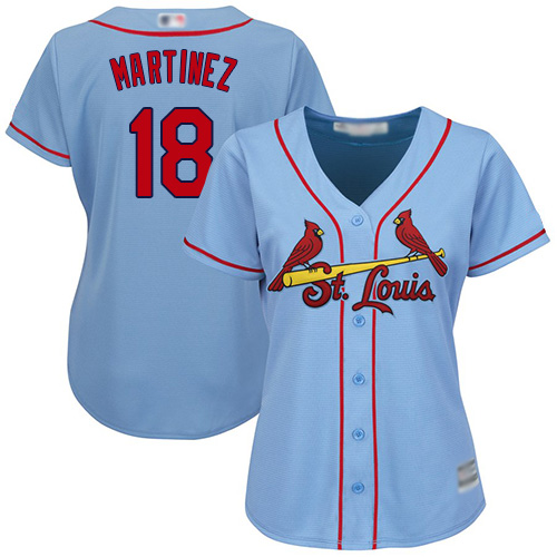 Cardinals #18 Carlos Martinez Light Blue Alternate Women's Stitched MLB Jersey Cardinals #18 Carlos Martinez Light Blue Alternate Women's Stitched MLB Jersey