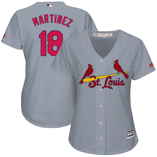 Cardinals #18 Carlos Martinez Grey Road Women's Stitched MLB Jersey Cardinals #18 Carlos Martinez Grey Road Women's Stitched MLB Jersey